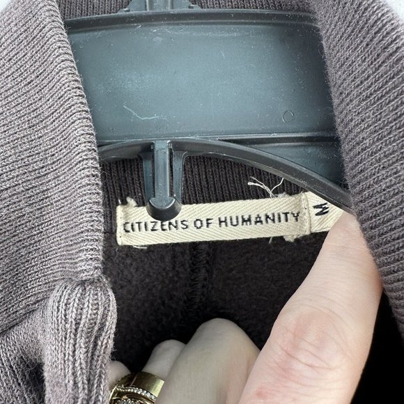 Citizens of Humanity Womens Cardigan Button Up Sweatshirt Cotton M Brown Casual - Picture 4 of 8